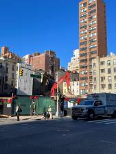 255 E. 77th St., which will eventually house a 36-story luxury condo building overseen by Naftali Group. It will reportedly be the tallest building north of 72nd St. The lot has been home to some legal wrangling between a previous landlord and a wine bar.