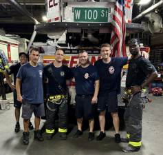 Members of Engine Company 76 and Ladder Company 22. FF James Lafferty second from right.