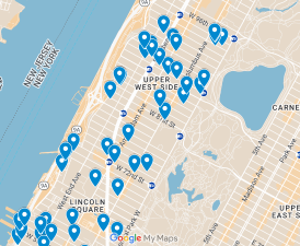 City Councilmember Gale Brewer has released a map of 65 faulty streetlights in her district. A few of the 65 were outright missing. The data was gathered in a volunteer survey.