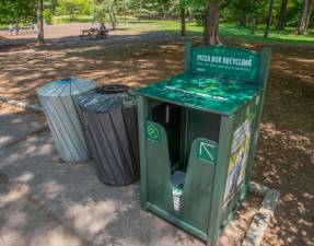 NYC’s first pizza box recycling bin has been installed in Central Park.