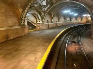 The Nostalgia Train looped around the Old City Hall Station, much as the inaugural subway did in its first run on October 27 1904. The station is no longer used by regular passenger-carrying subway trains, one of many “ghost stations” that the four-train nostaglia train visited last weekend.