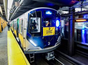 The MTA wants to buy 435 more of the subway cars known as the R211s. Pictured here is the inaugural ride of the first R211A subway to enter customer service, from 207 St on the A line on Friday, Mar 10, 2023, taken at 145th Street in Manhattan. As of 2027, there were be 1610 Kawasaki-built R211s, including the open-gangway cars, the single unit R211A as pictured here.