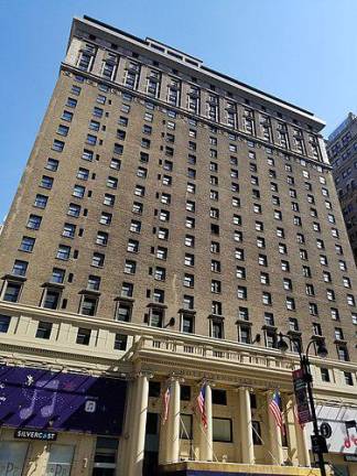 The once majestic Hotel Pennsylvania, designed by McKim Mead &amp; White, was the largest hotel in the world when it opened in 1919 with over 1,000 rooms but 101 years later COVID-19 forced its closure and the vacant shell is now slated to be torn down. An interior fire on Jan. 18 was its second in a year. Photo: Wikipedia.