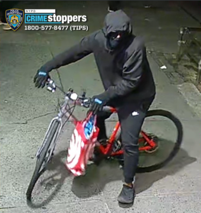 Suspect in attempted robbery of Hellgate Station post office, Jan. 10, 2025. He got away with nothing, but pistol-whipped a female postal worker before making his getaway via bike.