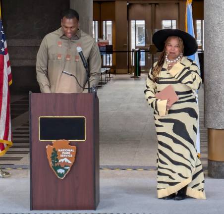 Assembly Member Charles Fall and Richmond County Public Administrator Edwina Martin.