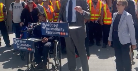 Three new barrier-free elevators opened at the 14th St./6th Ave. station for the F, M and L lines