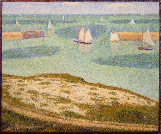 Georges-Pierre Seurat. Port-en-Bessin, Entrance to the Harbor. 1888. Oil on canvas is included in “<i>Lillie P. Bliss and the Birth of the Modern</i>.”