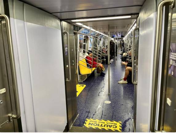 The MTA seeks $1.27 billion to buy 435 new R211 subway cars including 80 of the open-gangway cars (above) that will feature a hard shell variant. One potential safety benefit, the lack of doors between cars makes it more difficult for dangerous subway surfers to climb on top of cars.