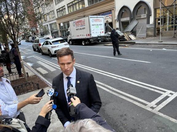 City Council member Eric Bottcher was on the scene on November 18 shortly after a box truck collided with scaffolding on W. 29th St. between Seventh and Eighth Ave. injuring three people, including one critically injured with a head injury.