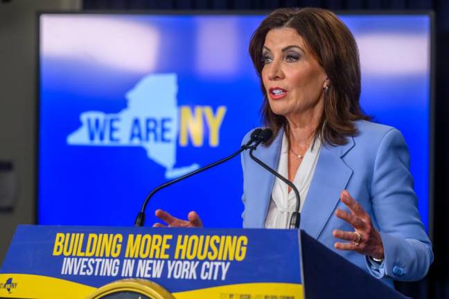 Gov. Kathy Hochul announced Liberty Landing, a transformative project to convert the state-owned 100,000 square-foot former Bayview Correctional Facility in Manhattan into affordable housing for low-income residents.