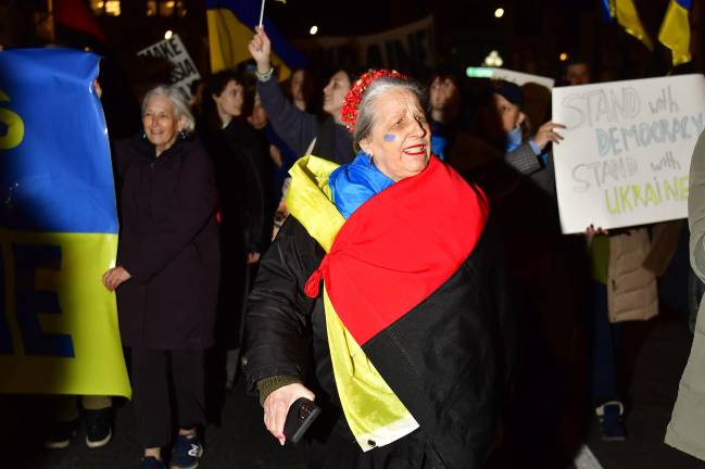 Demonstrators said they were standing up for democracy.