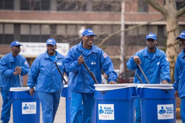 Men in Blue use street cleaning as a transitional work opportunity to better prepare themselves for their future careers.