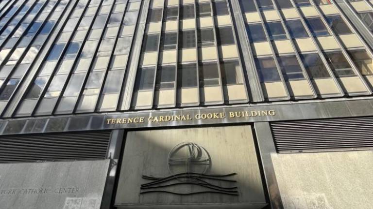 The Terence Cardinal Cooke Center, at 1011 First Avenue in Manhattan, has been the headquarters of the Archdiocese of New York since 1973. Photo by Transpoman