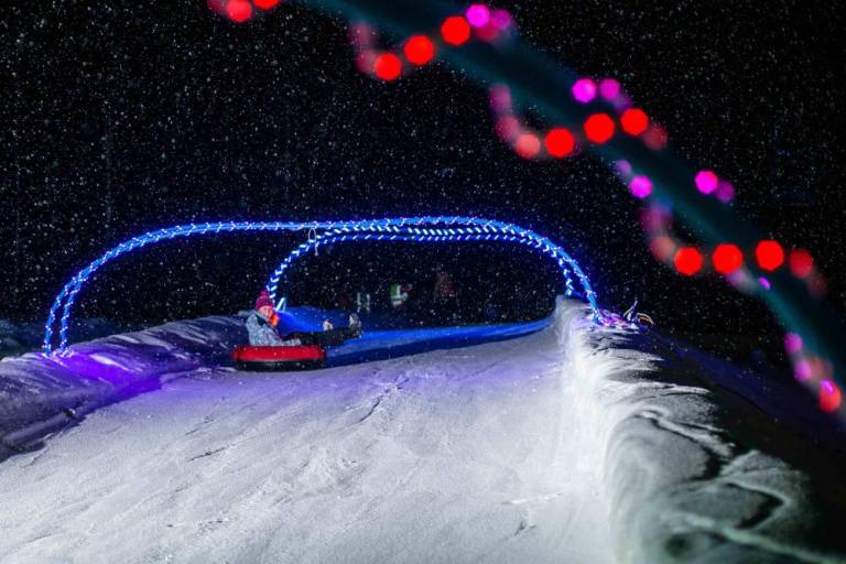 $!Glow tubing down Sir Henry’s Hill.