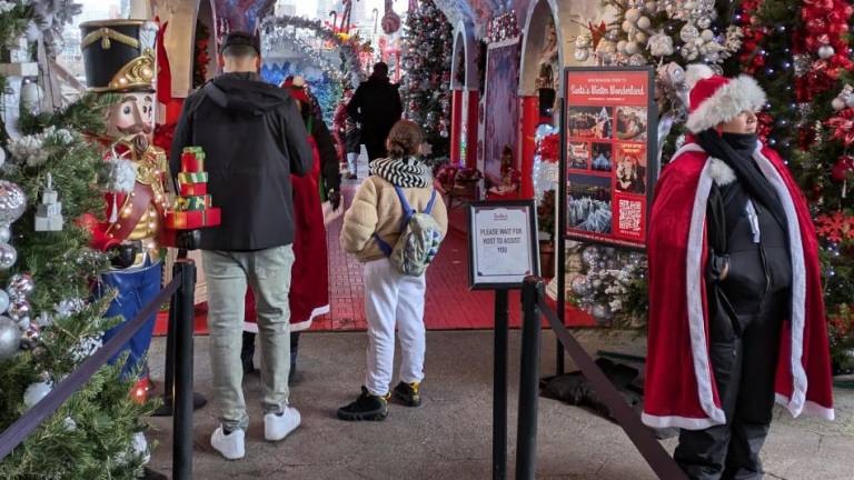 The line at Winter Wonderland at Pier 15, Sunday Dec. 15, 2024