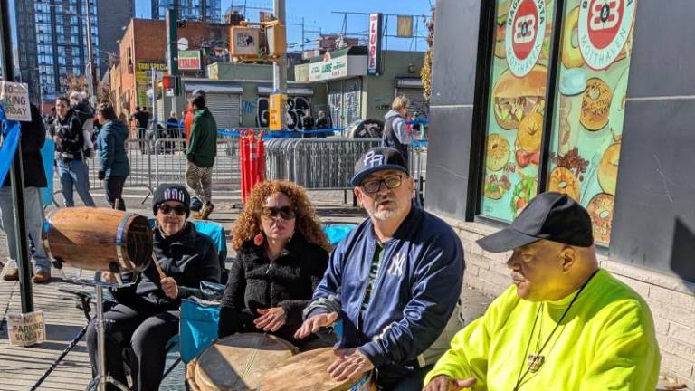 The rhythm of the Bronx, Rider Avenue before runners turn onto E. 138th Street.